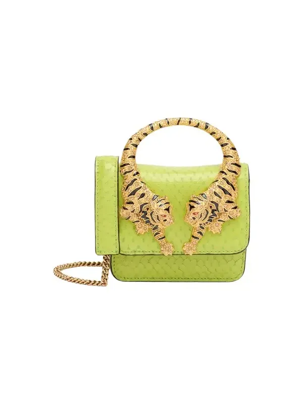 Roberto Cavalli Roar Bag With Bejeweled Tigers