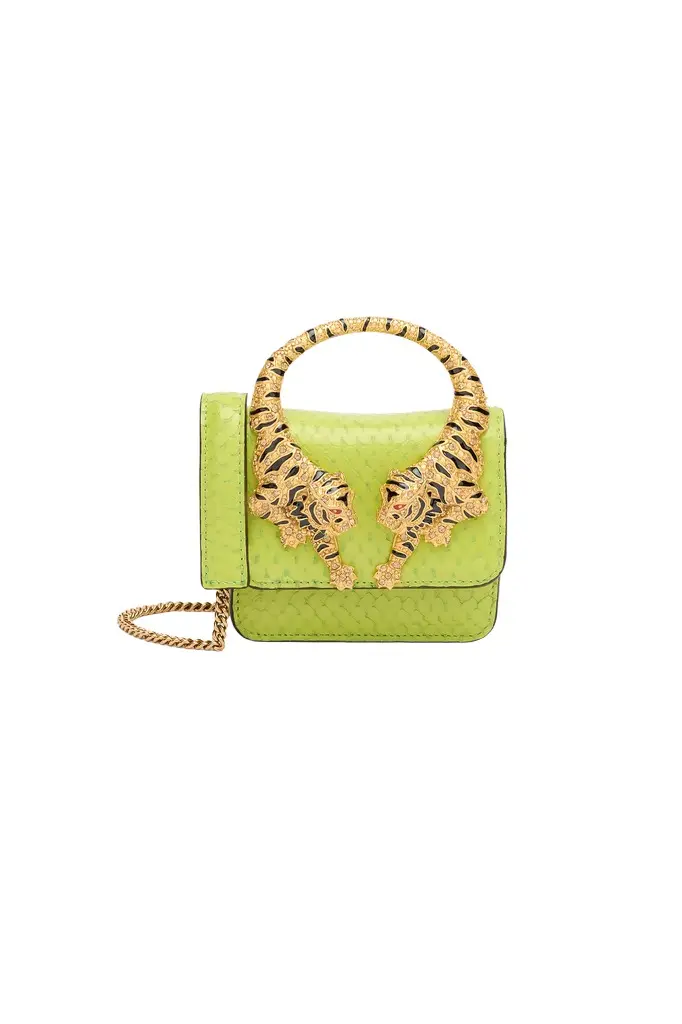 Roberto Cavalli Roar Bag With Bejeweled Tigers | Image 1 Roberto Cavalli Roar Bag With Bejeweled Tigers | Image 1