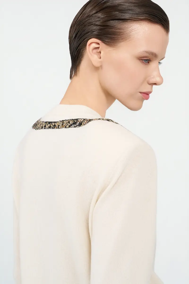 Roberto Cavalli Wool Cardigan with Tiger Embroidery | Thumbnail 6