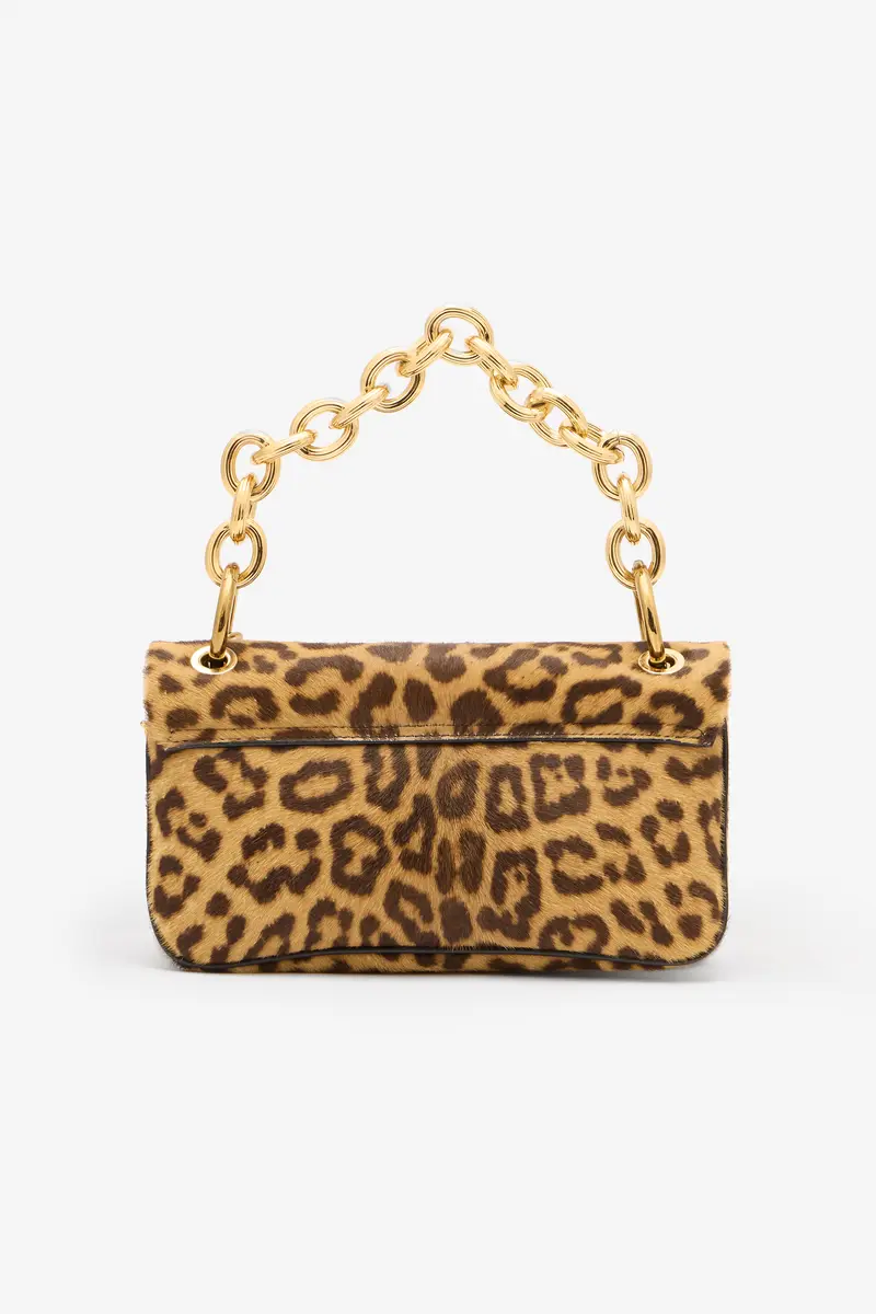 Roberto Cavalli Small Bag With Leopard Skin Print And Chain | Thumbnail 3