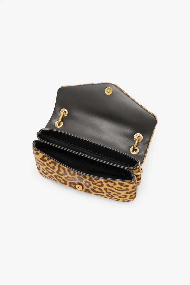 Roberto Cavalli Small Bag With Leopard Skin Print And Chain | Thumbnail 4