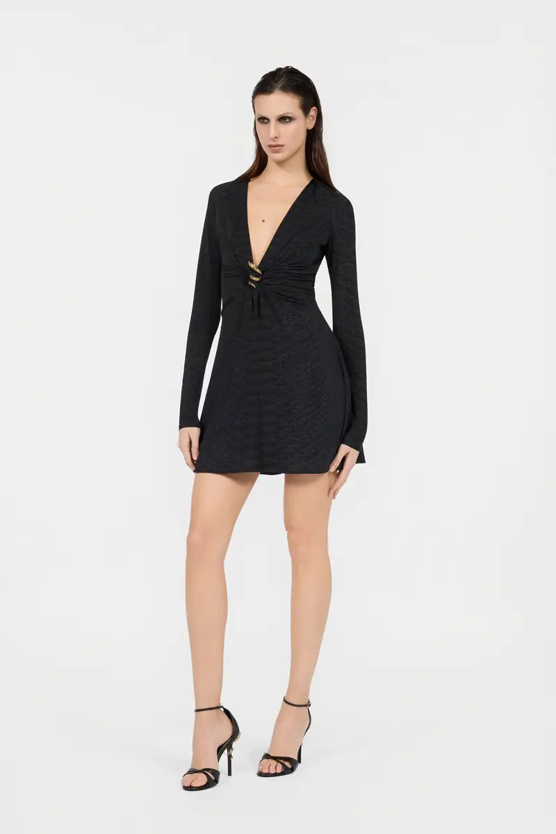 Roberto Cavalli Dress With Serpentine Print And Jewel Detail | Thumbnail 2 Roberto Cavalli Dress With Serpentine Print And Jewel Detail | Thumbnail 2