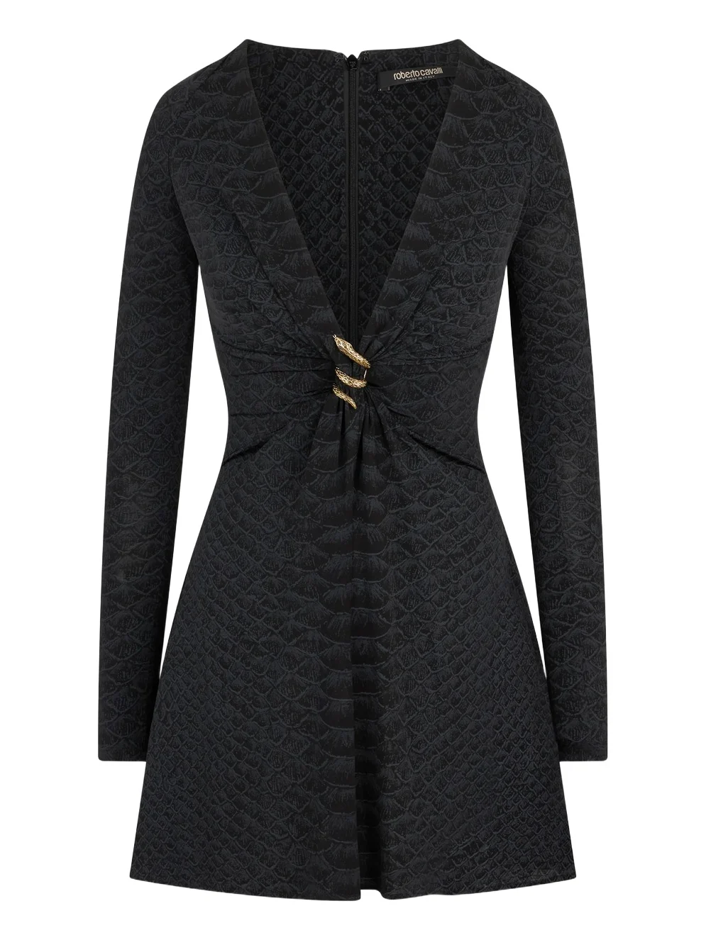 Dress With Serpentine Print And Jewel Detail