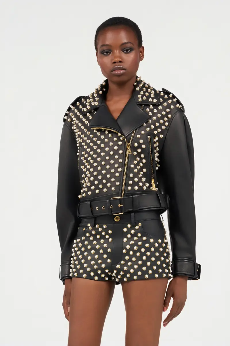 Roberto Cavalli Leather Bomber Jacket | Thumbnail 2 Roberto Cavalli Leather Bomber Jacket | Thumbnail 2