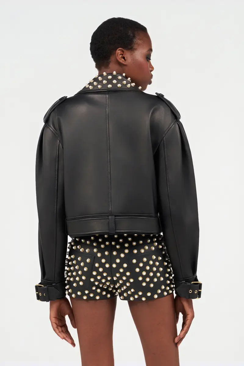Roberto Cavalli Leather Bomber Jacket | Thumbnail 3 Roberto Cavalli Leather Bomber Jacket | Thumbnail 3