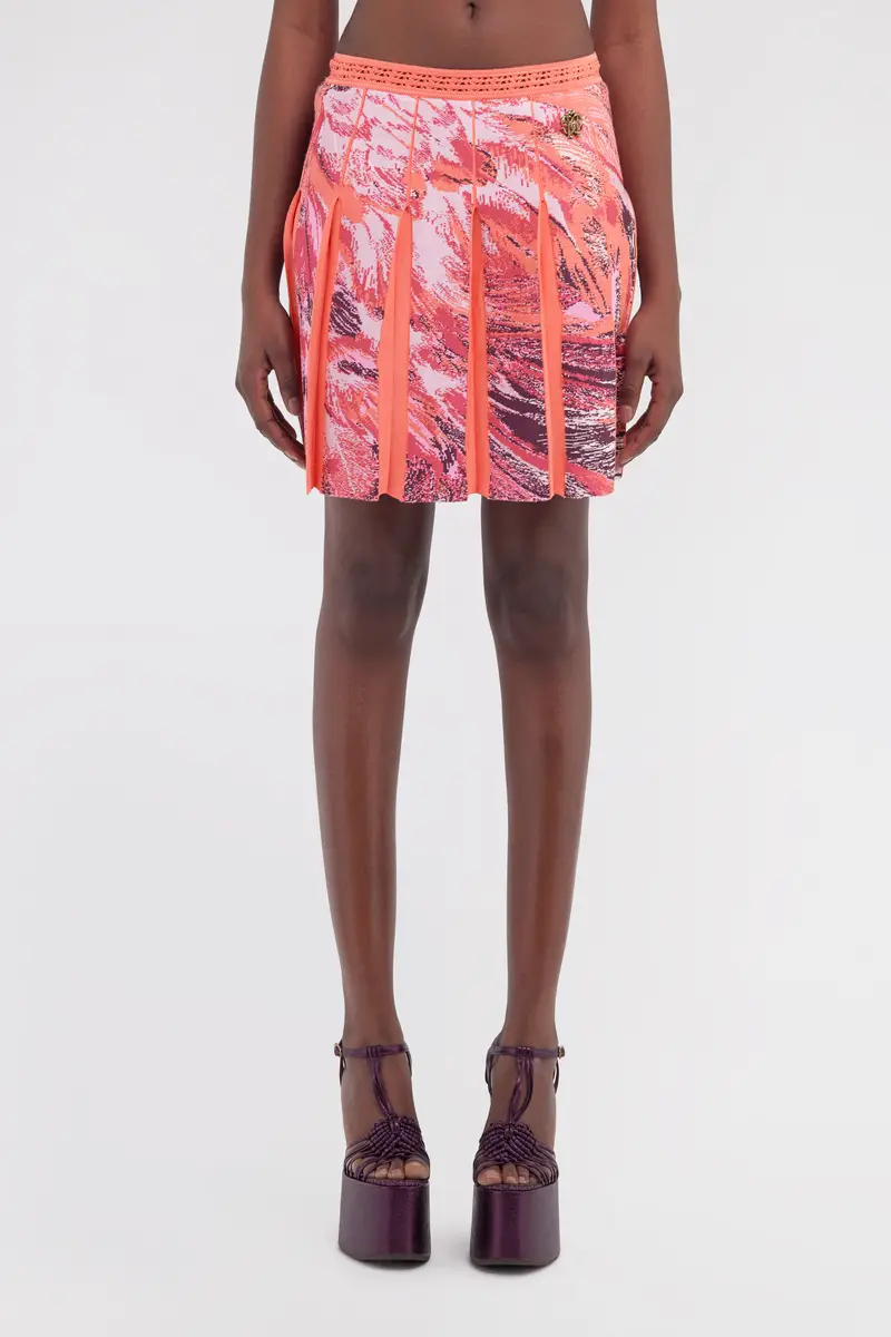 Roberto Cavalli Plumange Print Mini Skirt | Thumbnail 2