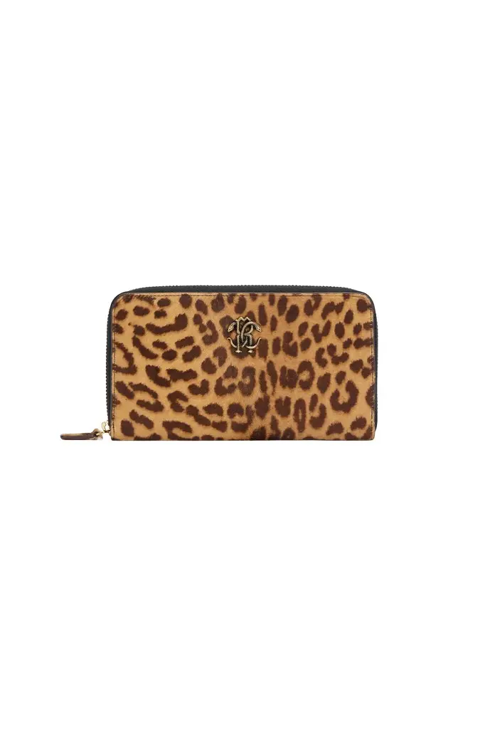 Roberto Cavalli Jaguar Skin Print Zip-Around Wallet | Image 1 Roberto Cavalli Jaguar Skin Print Zip-Around Wallet | Image 1
