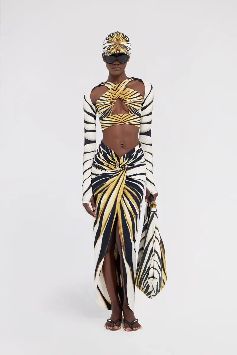 Roberto Cavalli Ray of Gold Print Sarong | Thumbnail 5 Roberto Cavalli Ray of Gold Print Sarong | Thumbnail 5
