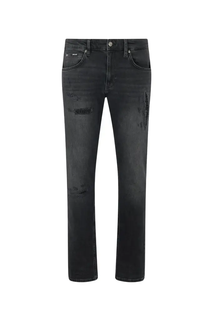 Roberto Cavalli Grey Denim Trousers