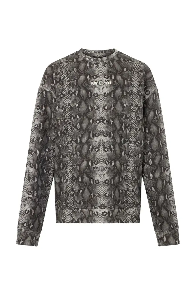 Roberto Cavalli Python Print Sweatshirt | Image 1 Roberto Cavalli Python Print Sweatshirt | Image 1
