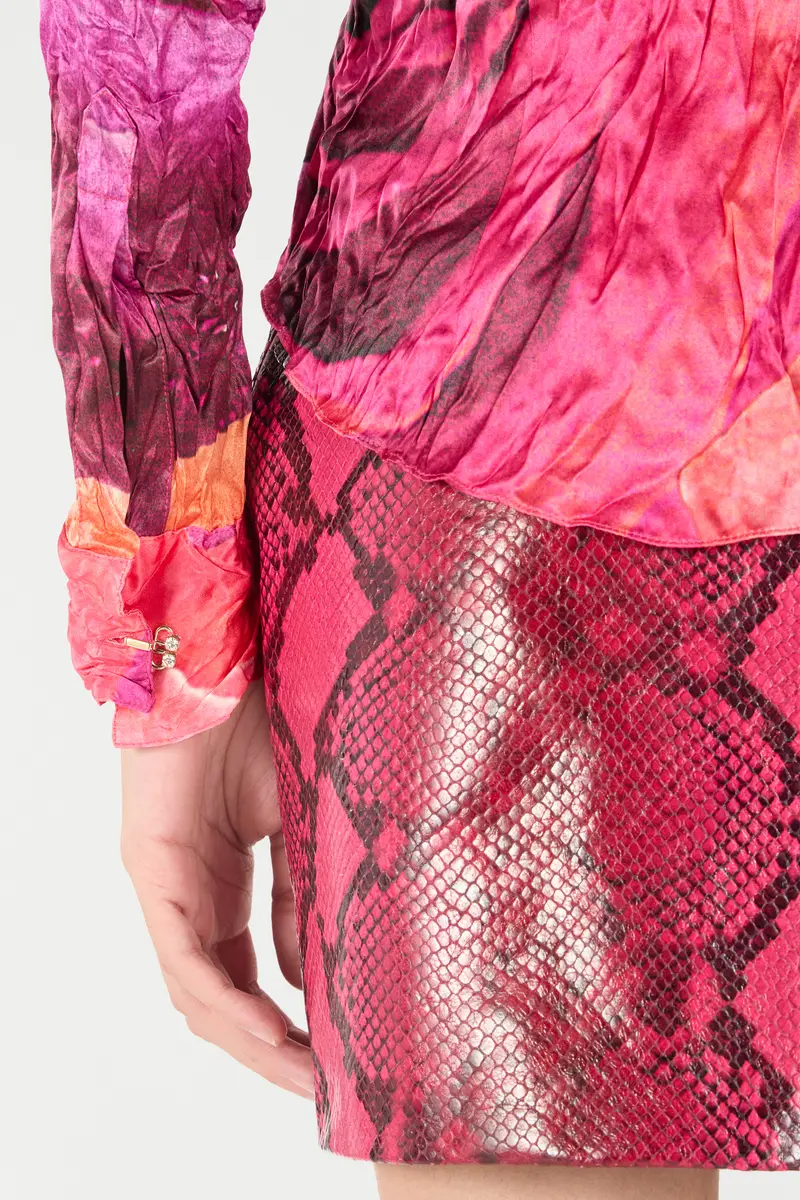 Roberto Cavalli Shirt With Bejeweled Buttons And Rose Print | Thumbnail 6 Roberto Cavalli Shirt With Bejeweled Buttons And Rose Print | Thumbnail 6