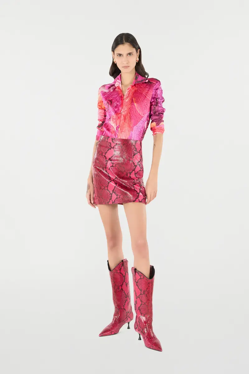 Roberto Cavalli Shirt With Bejeweled Buttons And Rose Print | Thumbnail 7 Roberto Cavalli Shirt With Bejeweled Buttons And Rose Print | Thumbnail 7