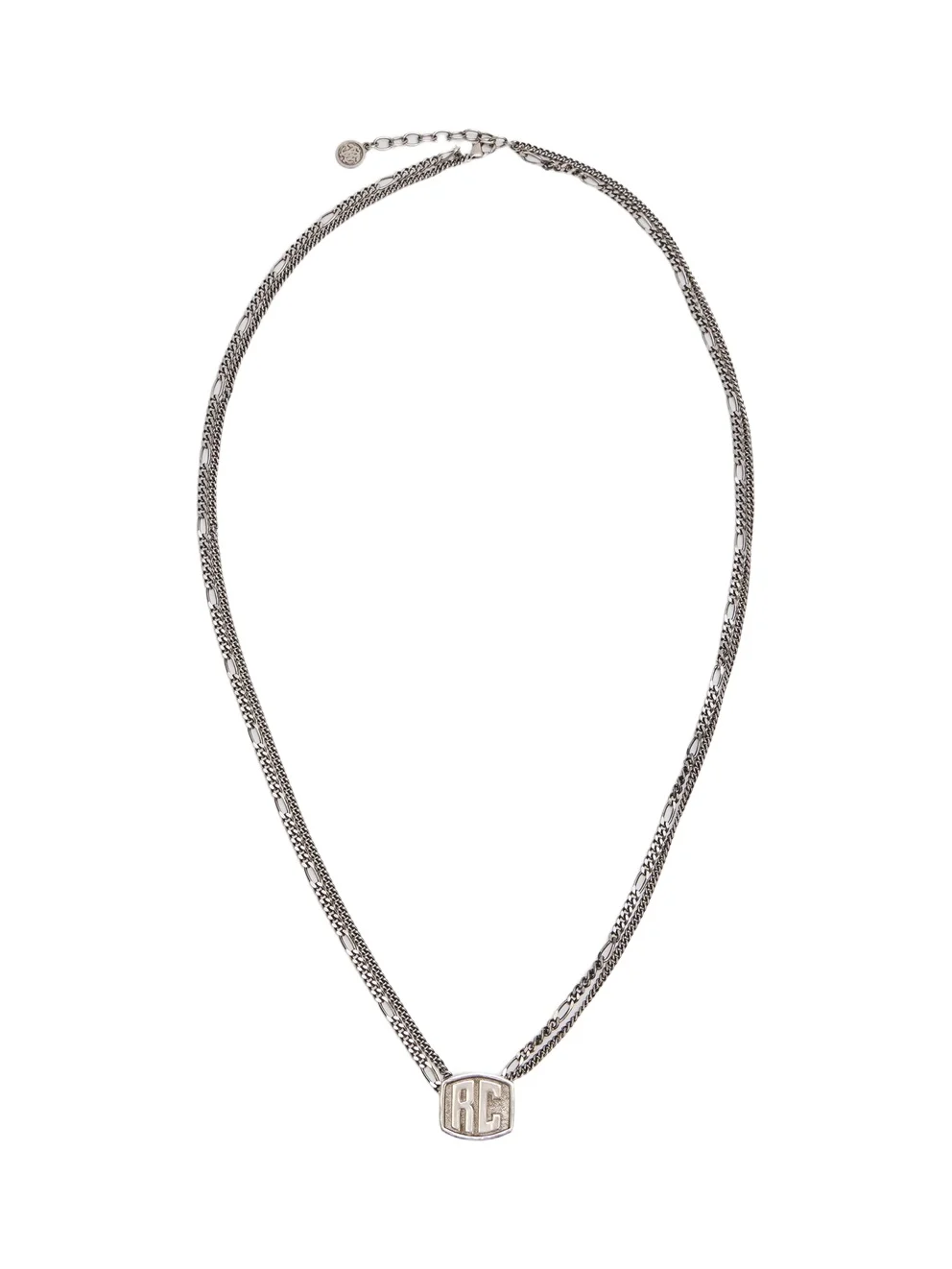 Roberto Cavalli Necklace With Double Chain And RC Monogram
