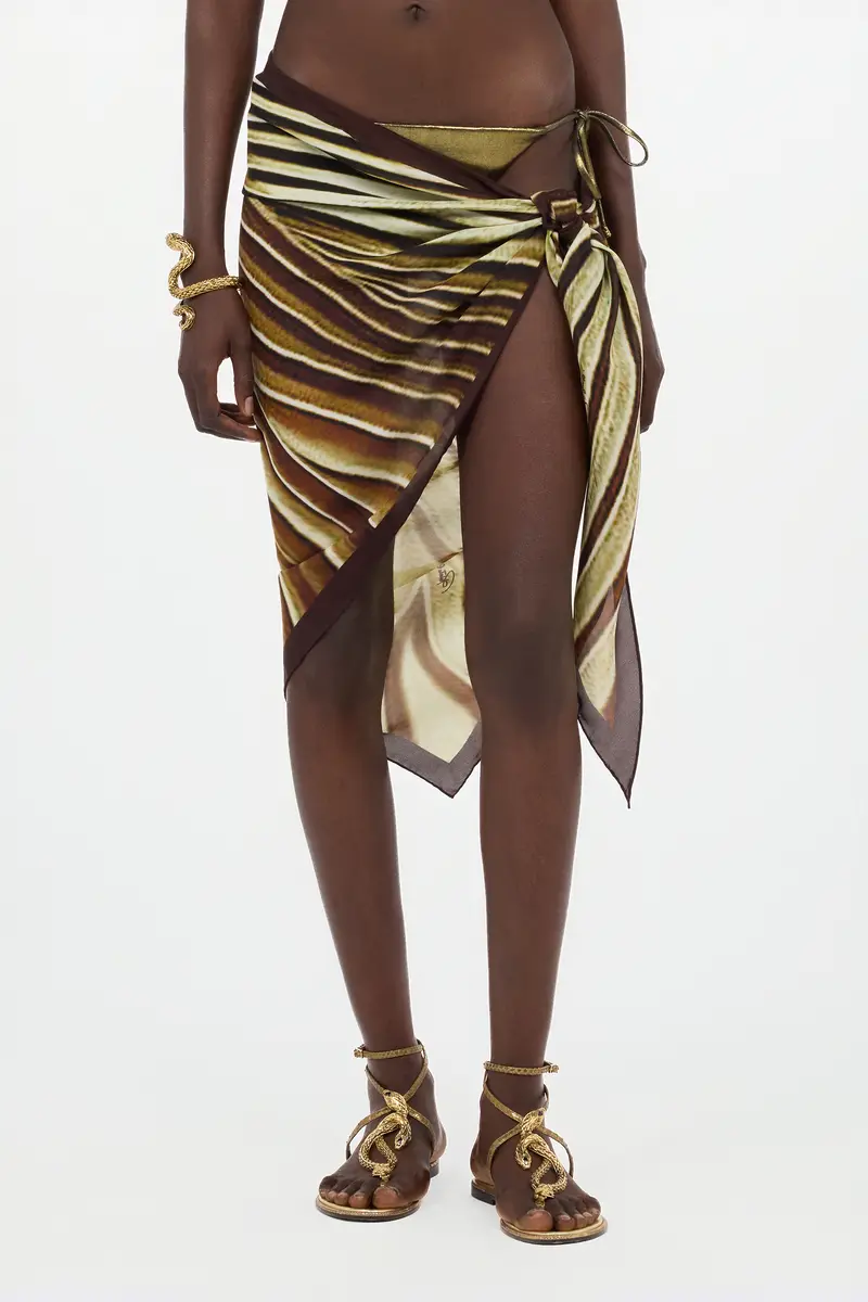 Roberto Cavalli Silk Pareo with Iside print | Thumbnail 2