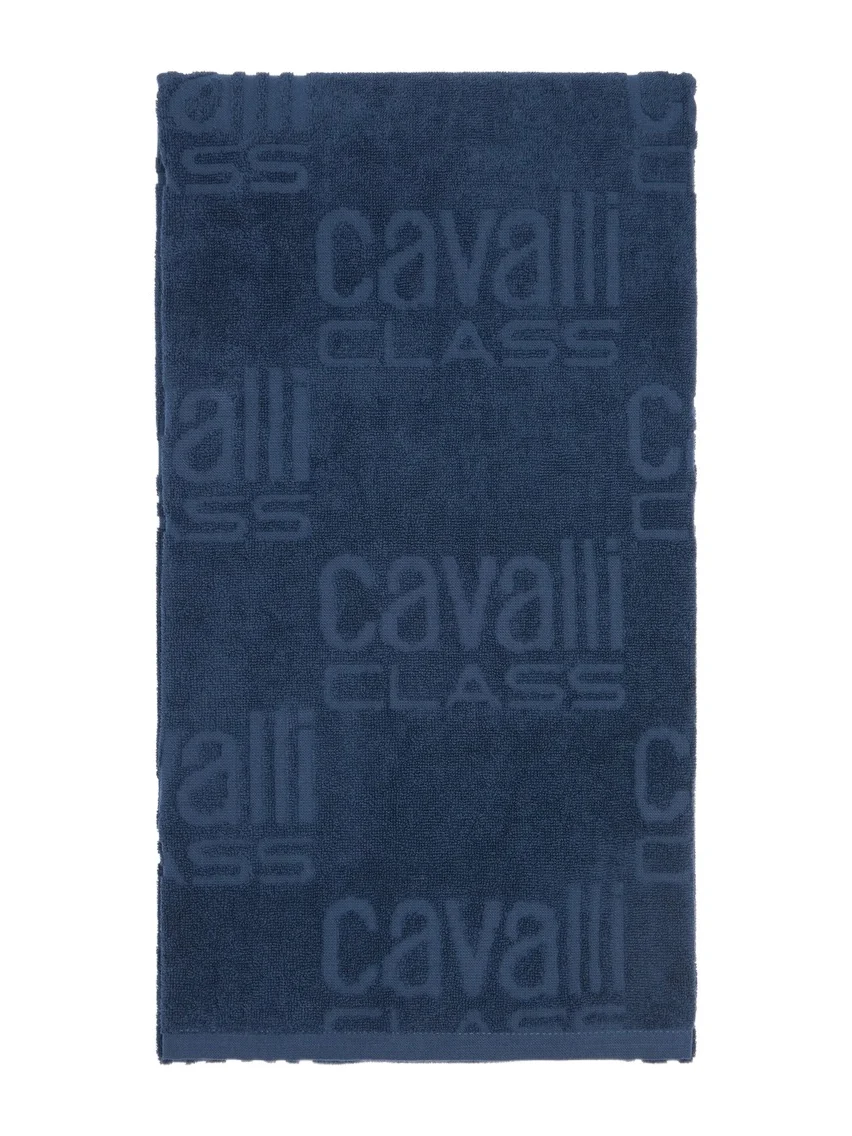 Roberto Cavalli Beach towel with all-over Cavalli Class logo