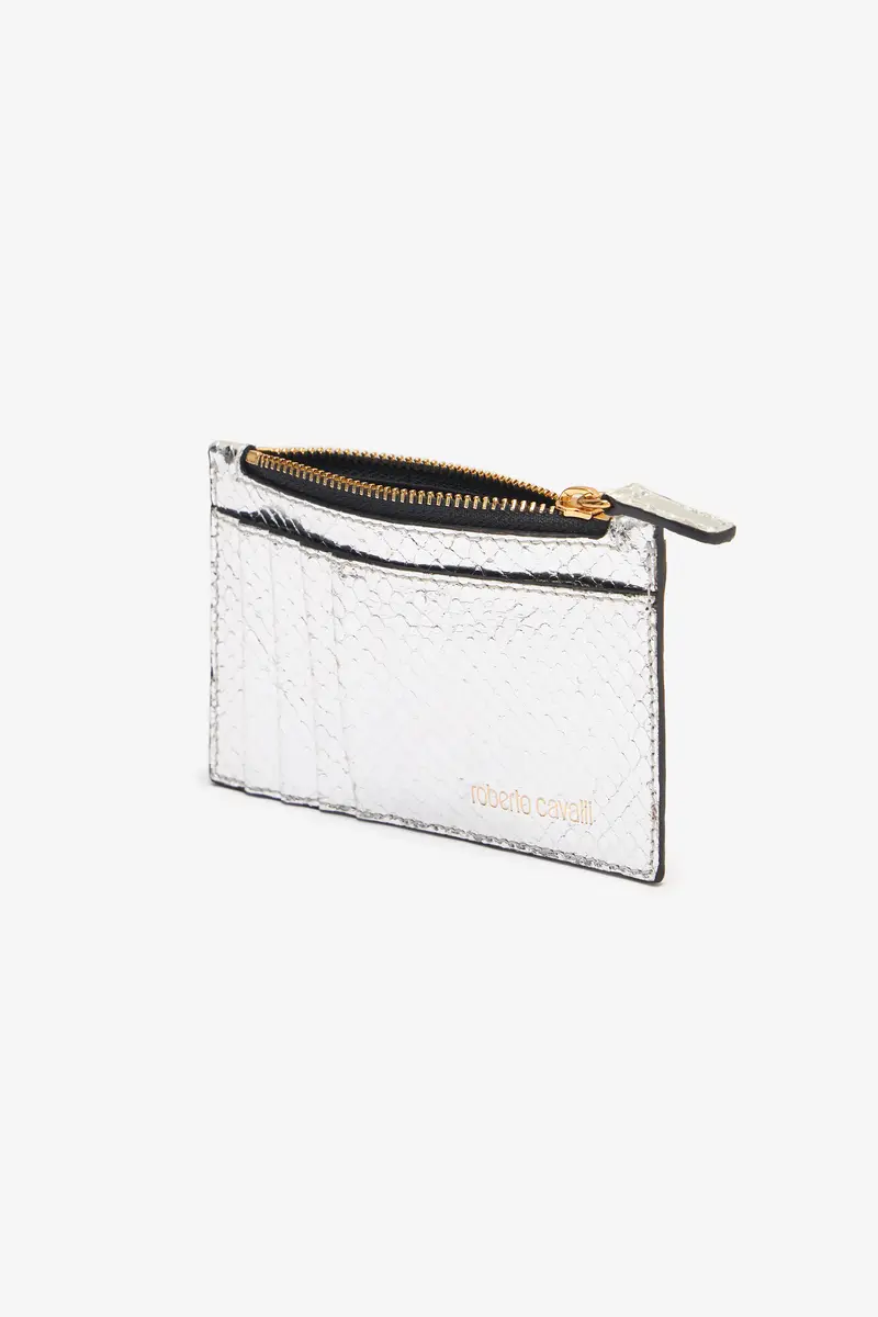 Roberto Cavalli Metallic Snake-Scale Card Holder | Thumbnail 5