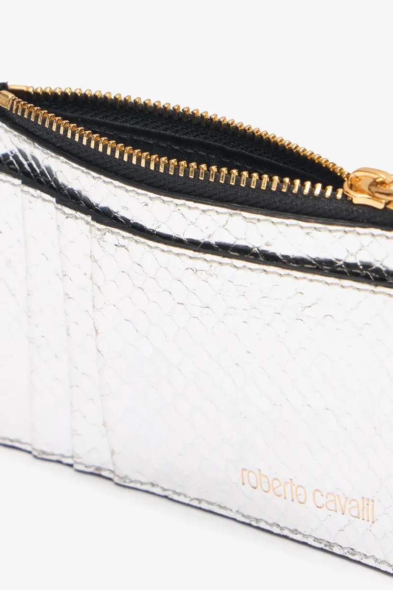 Roberto Cavalli Metallic Snake-Scale Card Holder | Thumbnail 6