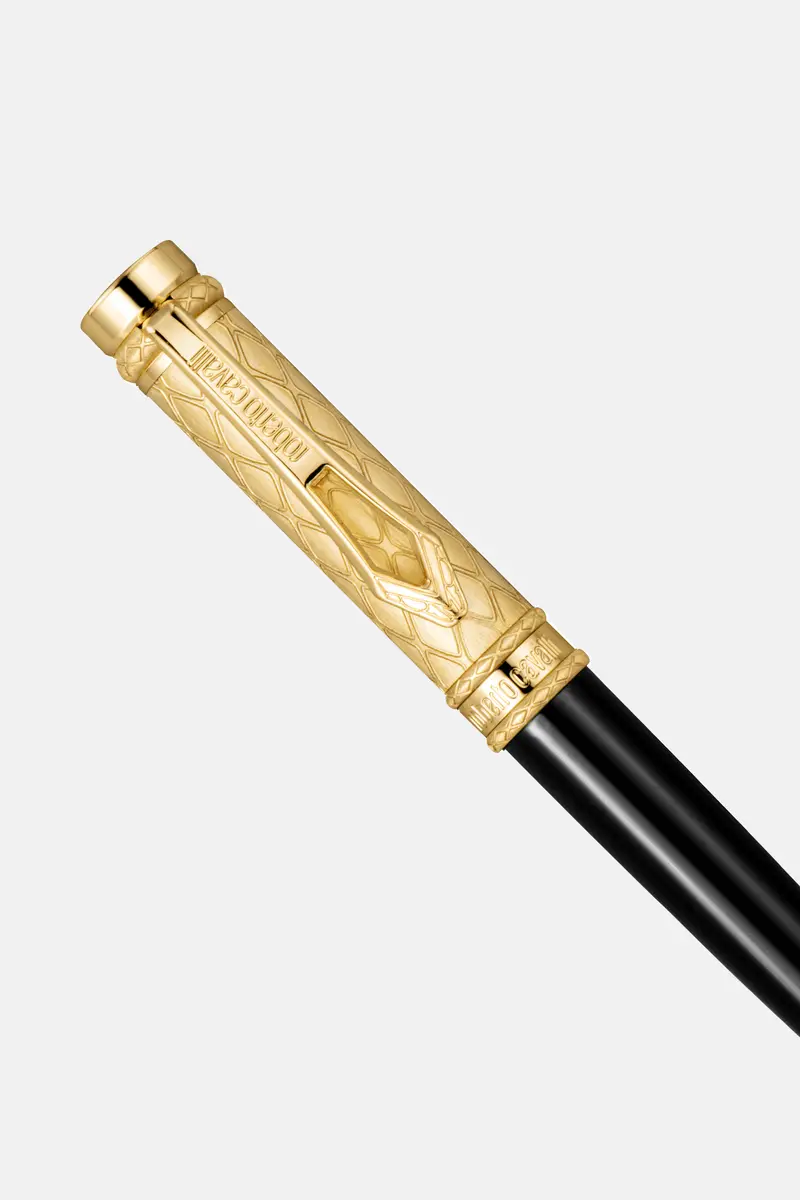 Roberto Cavalli Roberto Cavalli Ballpoint Pen, Gold Color & Black Lacquer | Thumbnail 2 Roberto Cavalli Roberto Cavalli Ballpoint Pen, Gold Color & Black Lacquer | Thumbnail 2