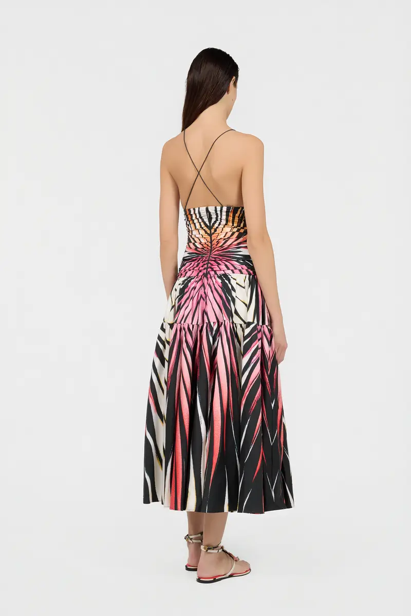 Roberto Cavalli Ray Of Paradise Print Midi Dress | Thumbnail 3