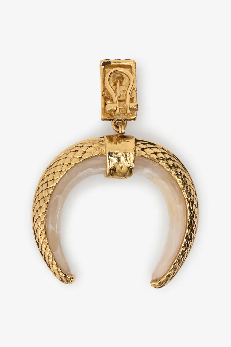 Roberto Cavalli Gold Horn Earrings | Thumbnail 3 Roberto Cavalli Gold Horn Earrings | Thumbnail 3