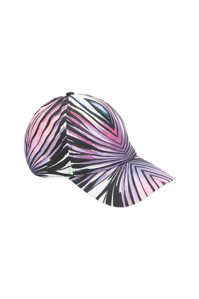 Roberto Cavalli Ray Of Paradise Print Hat | Image 1 Roberto Cavalli Ray Of Paradise Print Hat | Image 1