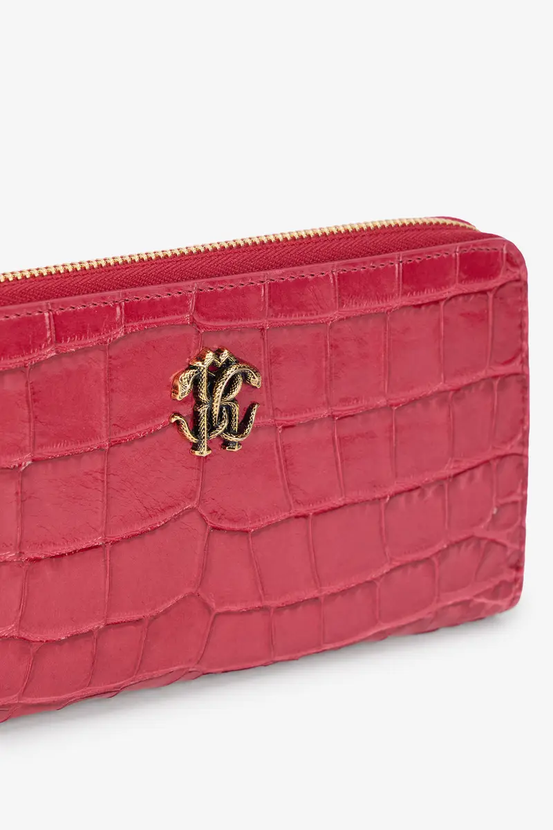 Roberto Cavalli Crocodile Effect Zip-Around Wallet | Thumbnail 3