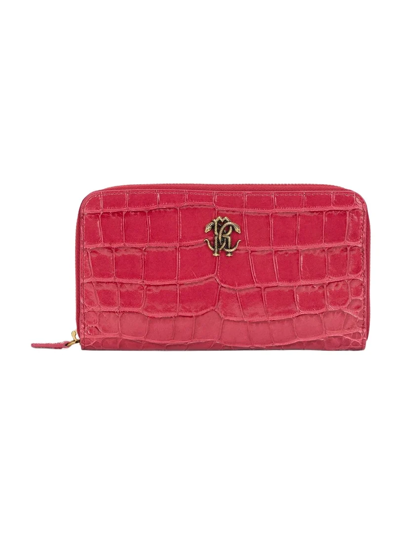 Crocodile Effect Zip-Around Wallet