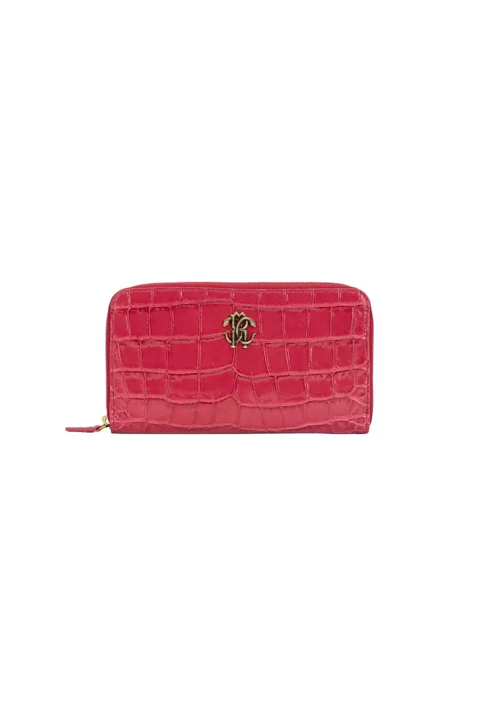 Roberto Cavalli Crocodile Effect Zip-Around Wallet | Image 1 Roberto Cavalli Crocodile Effect Zip-Around Wallet | Image 1
