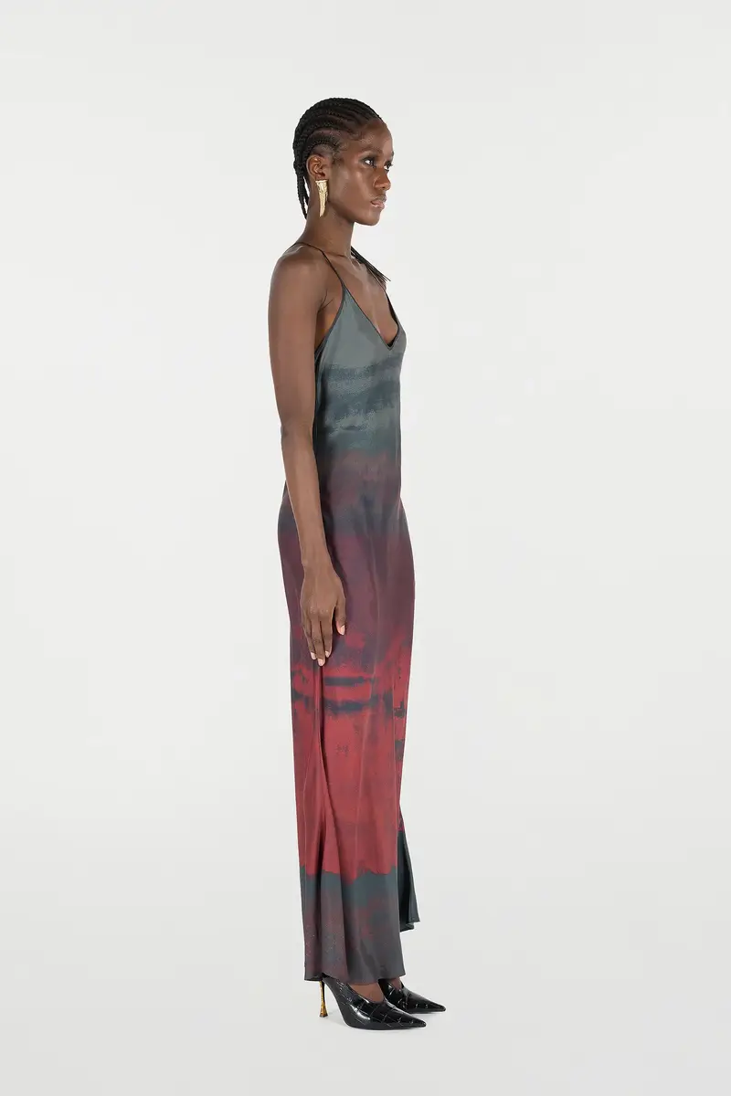 Roberto Cavalli Long Slip Dress With A Mottled Effect | Thumbnail 2