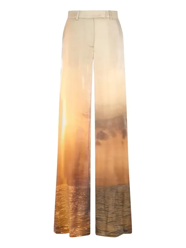 Sunset Print Palazzo Trousers Sunset Print Palazzo Trousers