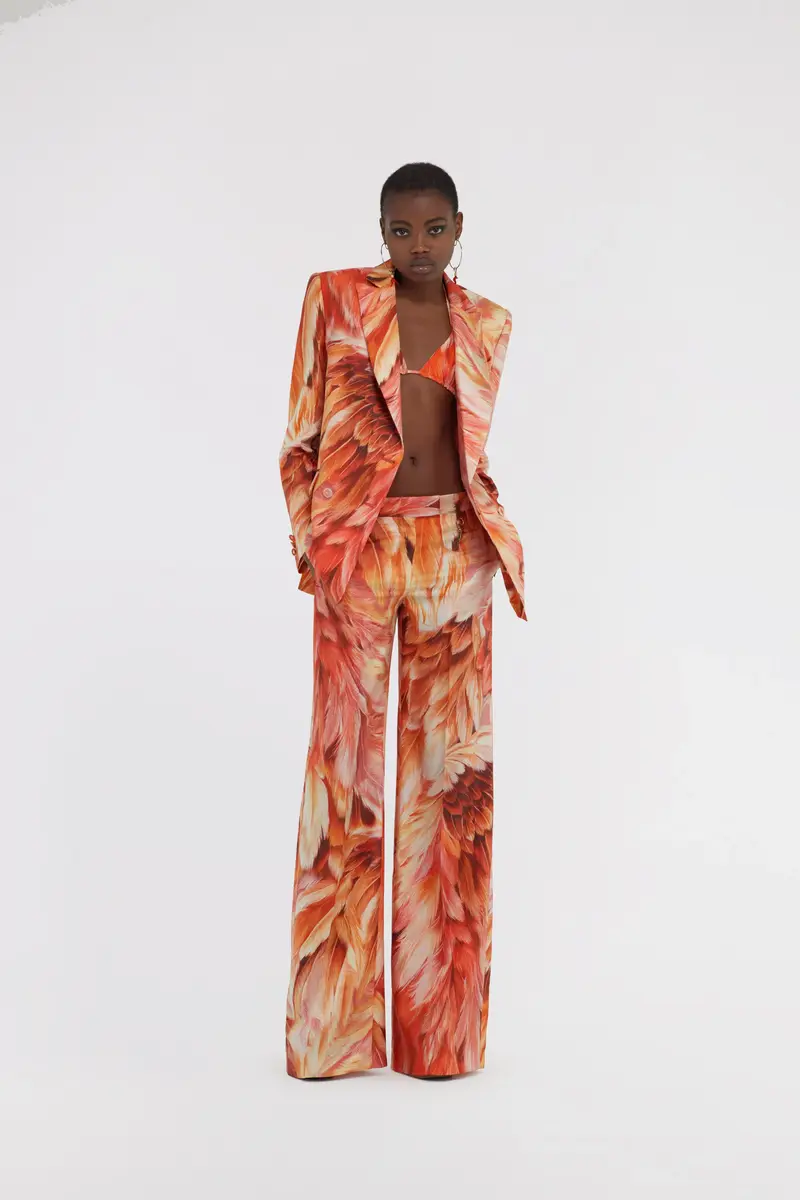 Roberto Cavalli Plumange Print Silk Jacket | Thumbnail 5