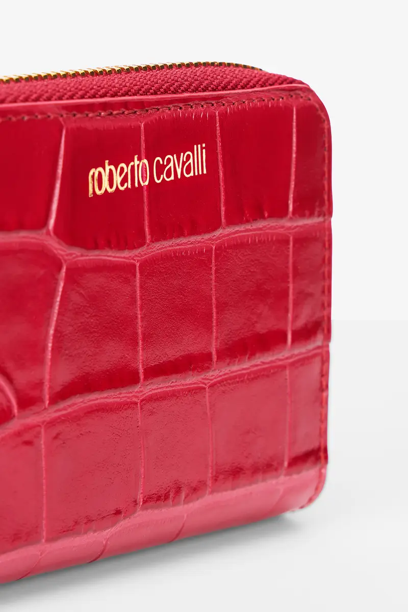Roberto Cavalli Small Antique Rose Crocodile-Effect Wallet | Thumbnail 3 Roberto Cavalli Small Antique Rose Crocodile-Effect Wallet | Thumbnail 3