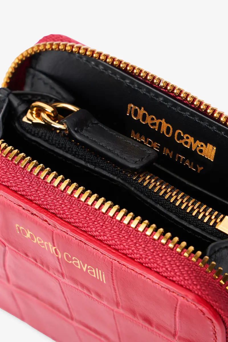 Roberto Cavalli Small Antique Rose Crocodile-Effect Wallet | Thumbnail 6 Roberto Cavalli Small Antique Rose Crocodile-Effect Wallet | Thumbnail 6