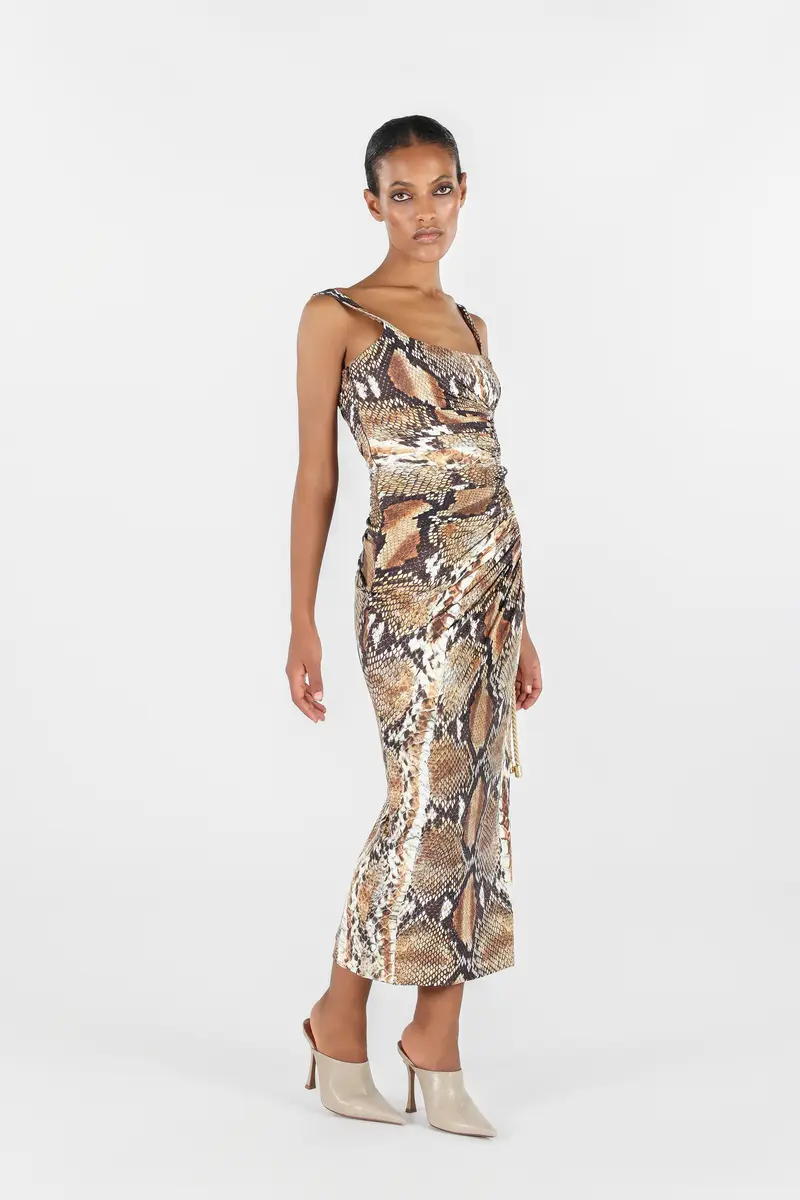 Roberto Cavalli Python print midi dress | Thumbnail 2 Roberto Cavalli Python print midi dress | Thumbnail 2