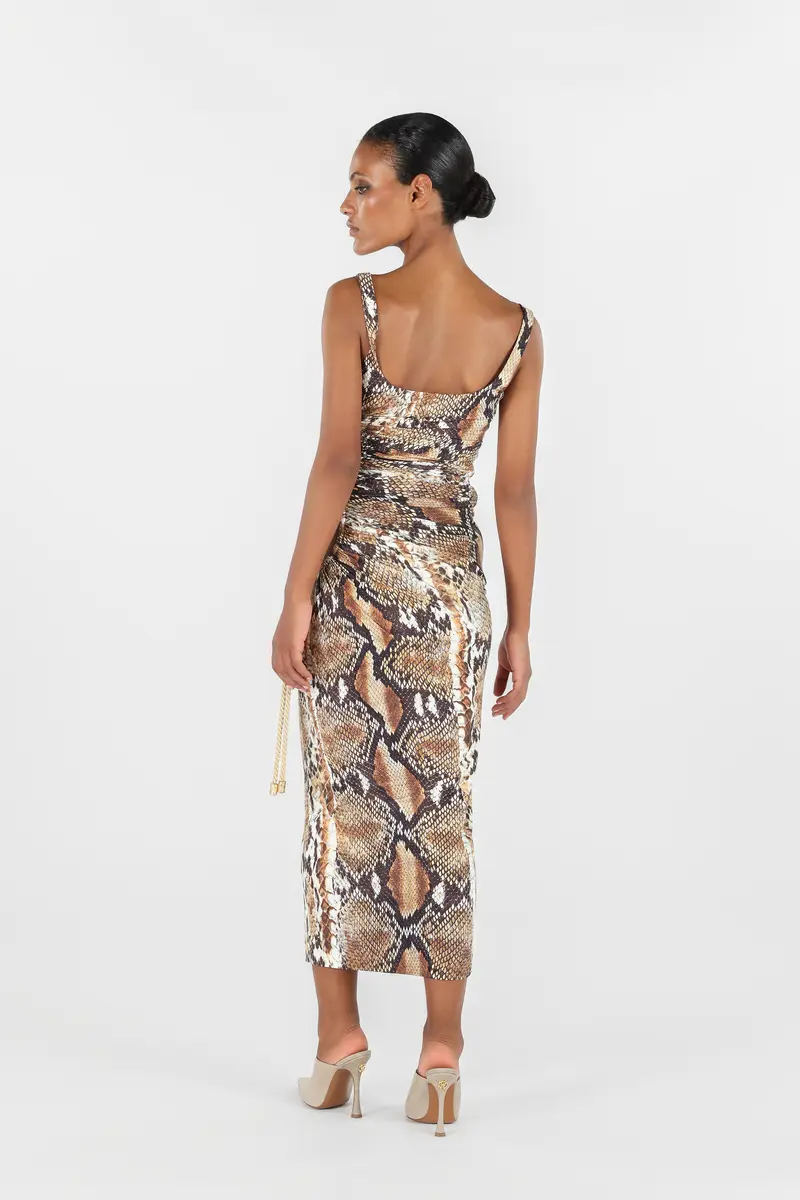 Roberto Cavalli Python print midi dress | Thumbnail 3 Roberto Cavalli Python print midi dress | Thumbnail 3