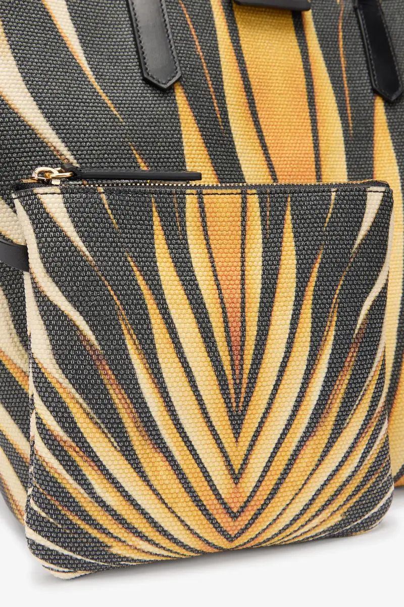 Roberto Cavalli Ray Of Gold Print Shopping Bag | Thumbnail 5 Roberto Cavalli Ray Of Gold Print Shopping Bag | Thumbnail 5