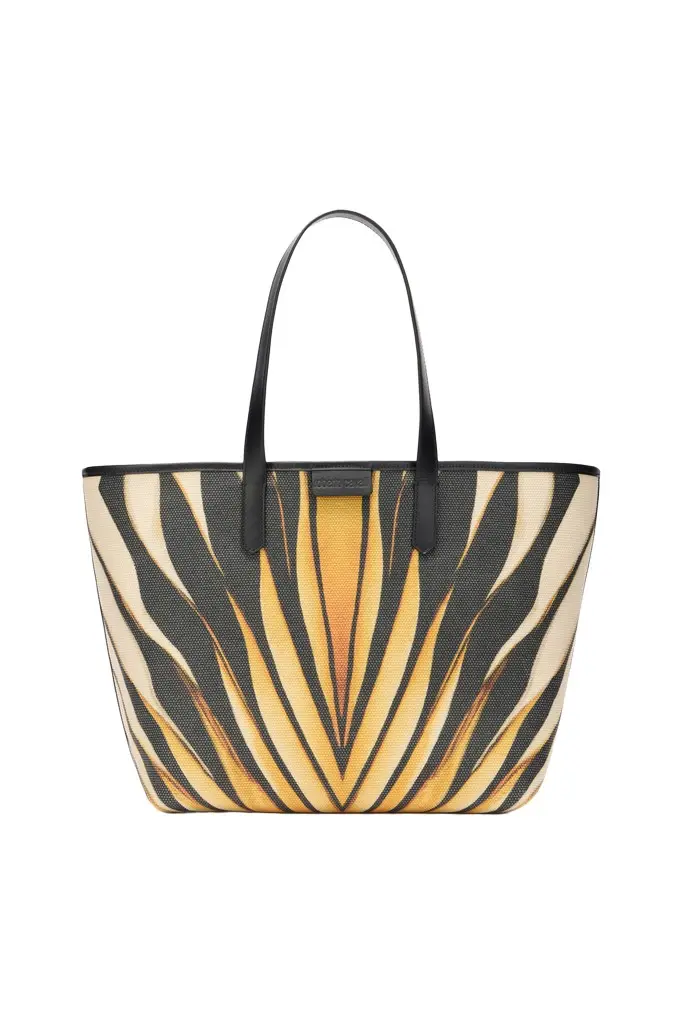 Roberto Cavalli Ray Of Gold Print Shopping Bag | Image 1 Roberto Cavalli Ray Of Gold Print Shopping Bag | Image 1