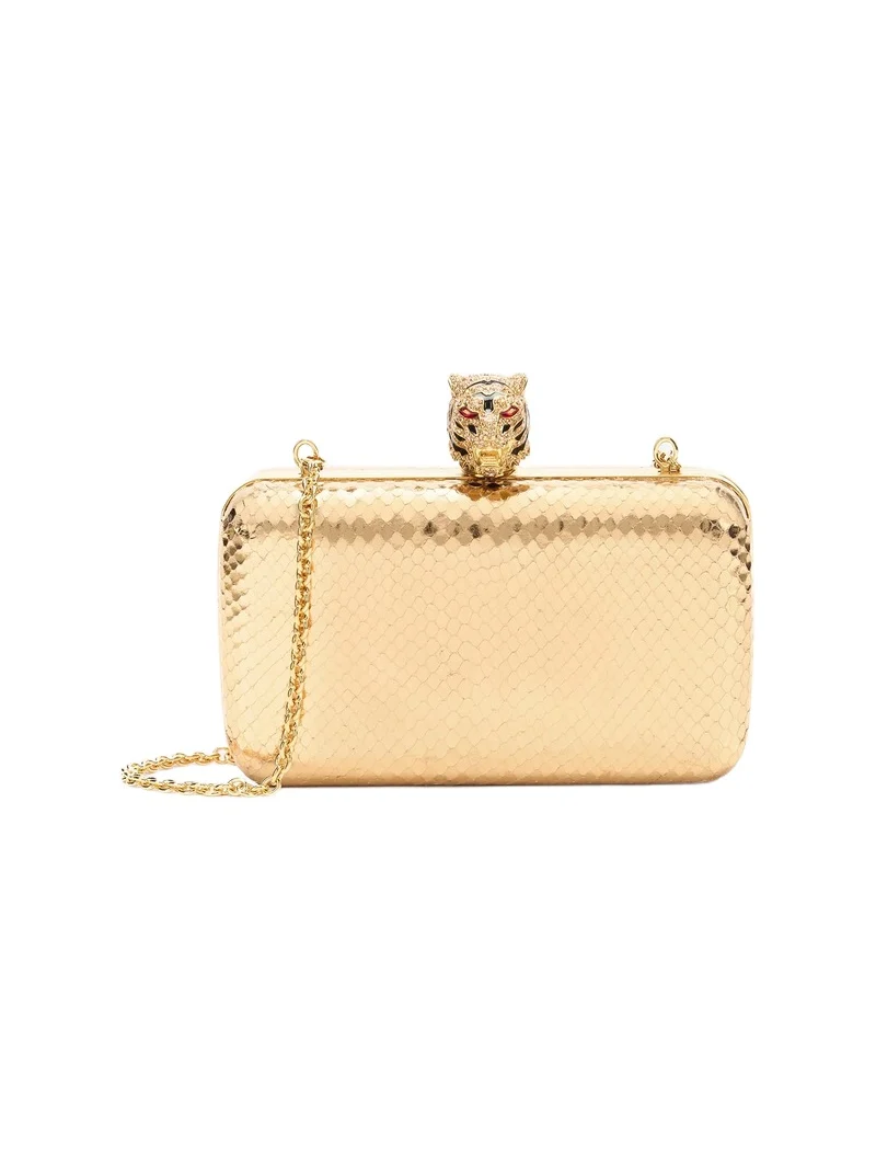 Roberto Cavalli Tiger Leather Clutch