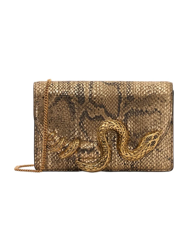 Bag with Golden Python and Snake Motif