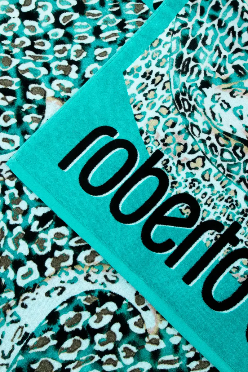 Roberto Cavalli Leo Camouflage Print Beach Towel | Thumbnail 3 Roberto Cavalli Leo Camouflage Print Beach Towel | Thumbnail 3