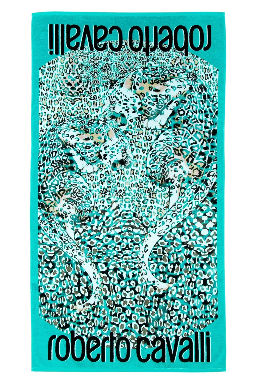 Roberto Cavalli Leo Camouflage Print Beach Towel