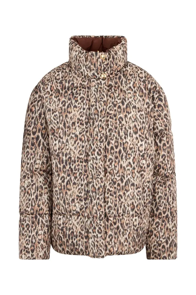 Roberto Cavalli Reversible Leopard Print Puffer Jacket