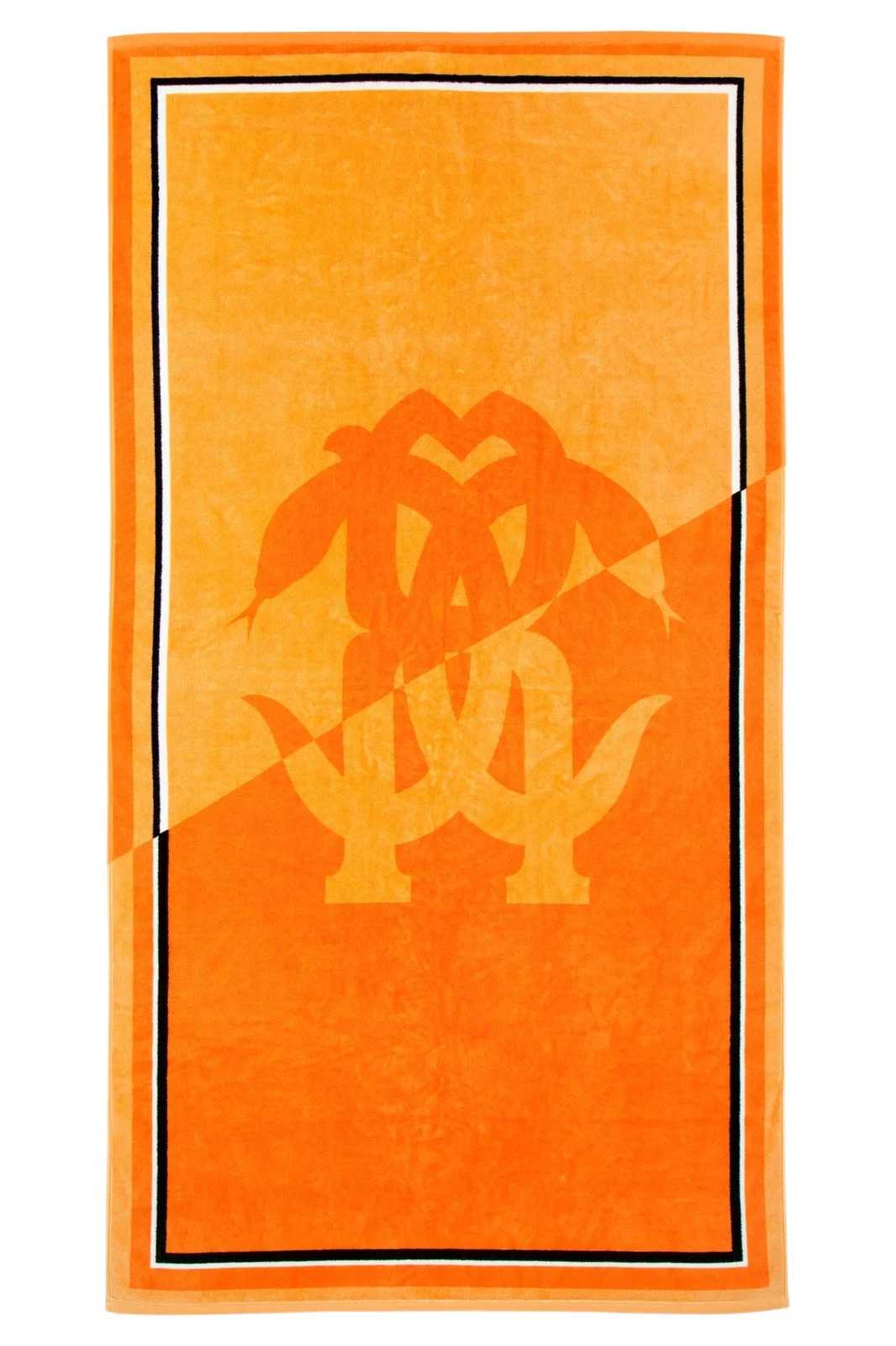 Roberto Cavalli Mirror Snake Print Beach Towel
