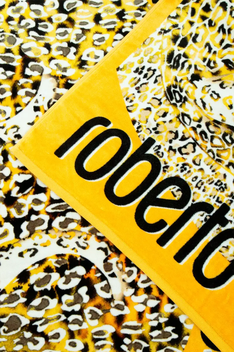 Roberto Cavalli Leo Camouflage Print Beach Towel | Thumbnail 3 Roberto Cavalli Leo Camouflage Print Beach Towel | Thumbnail 3