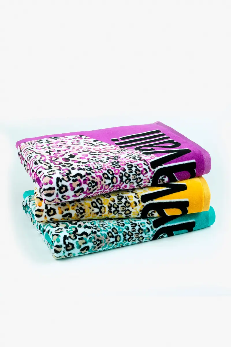 Roberto Cavalli Leo Camouflage Print Beach Towel | Thumbnail 4 Roberto Cavalli Leo Camouflage Print Beach Towel | Thumbnail 4