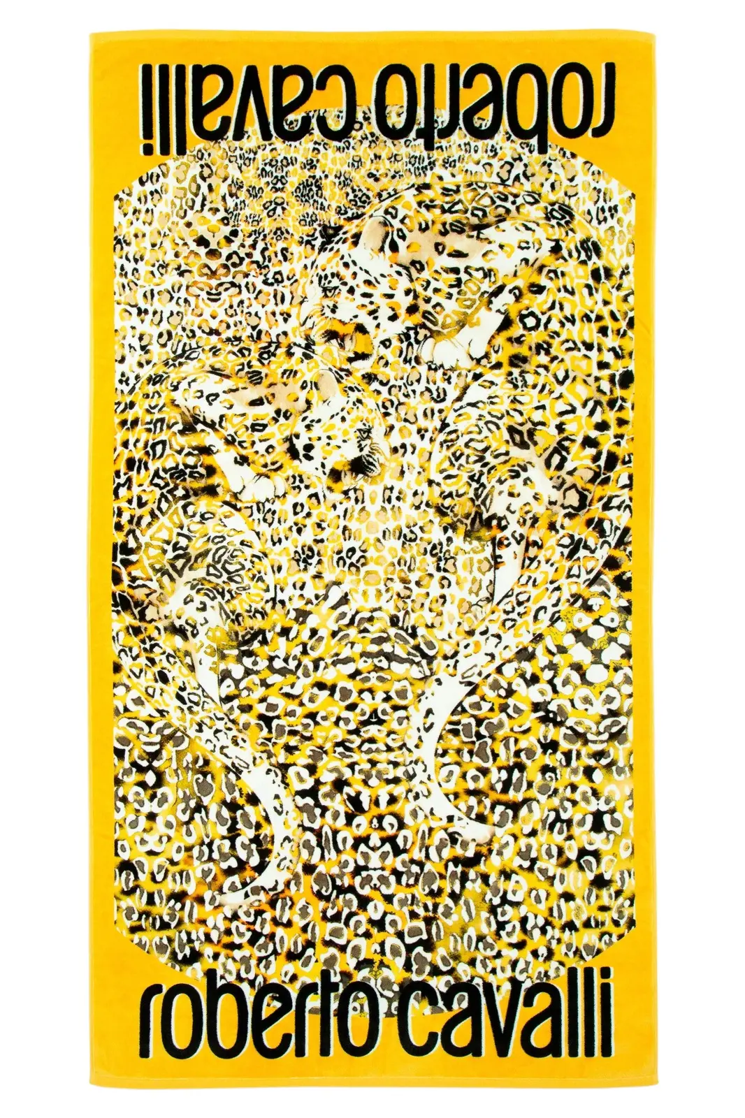 Roberto Cavalli Leo Camouflage Print Beach Towel