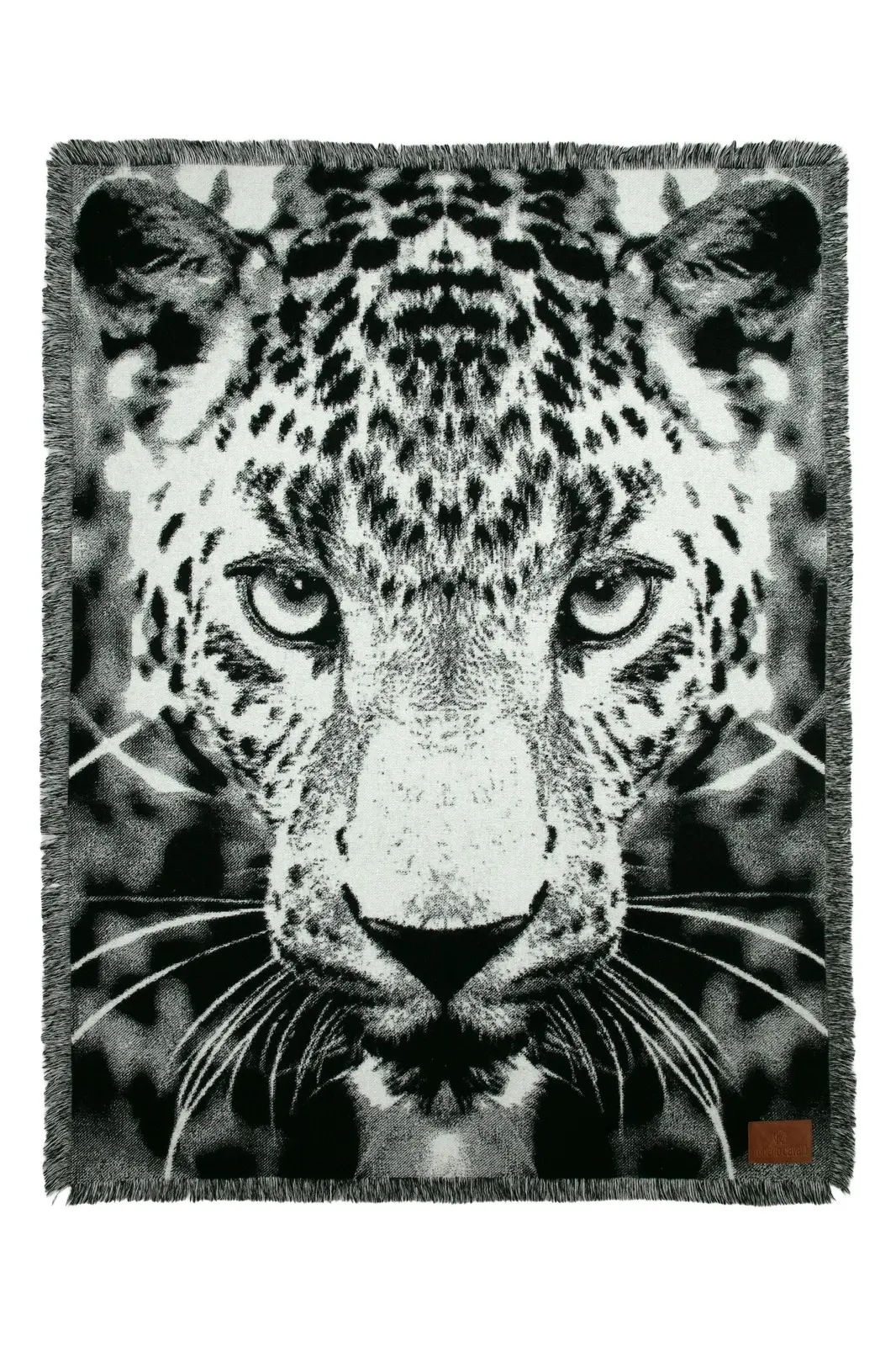 Roberto Cavalli Jacquard Plaid with Leopard