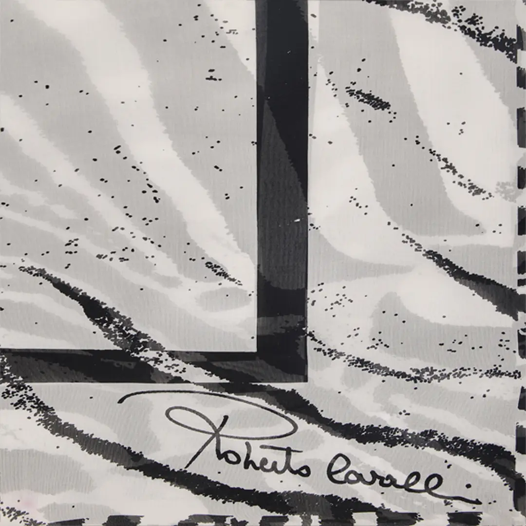 Roberto Cavalli Silk Scarf With White Tigress Print | Thumbnail 2 Roberto Cavalli Silk Scarf With White Tigress Print | Thumbnail 2