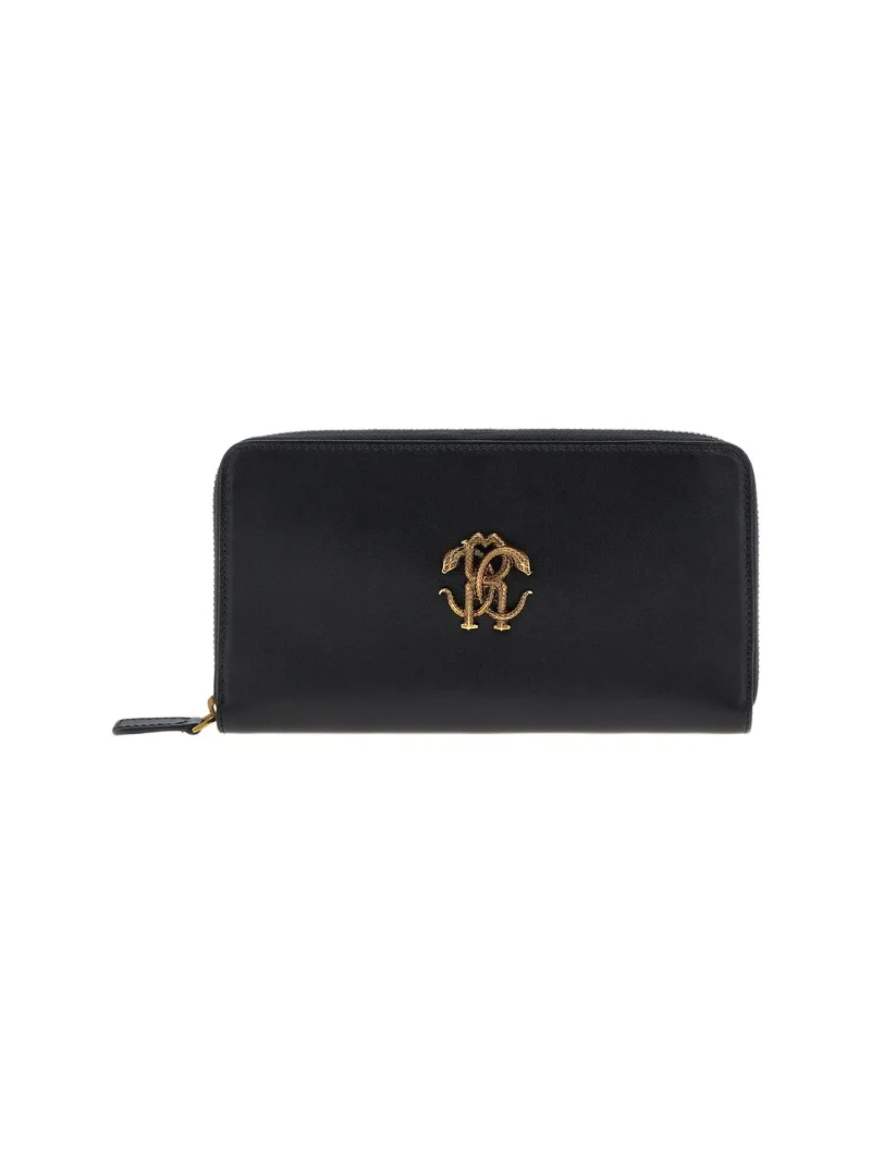 Roberto Cavalli Wallet with Monogram RC and zip