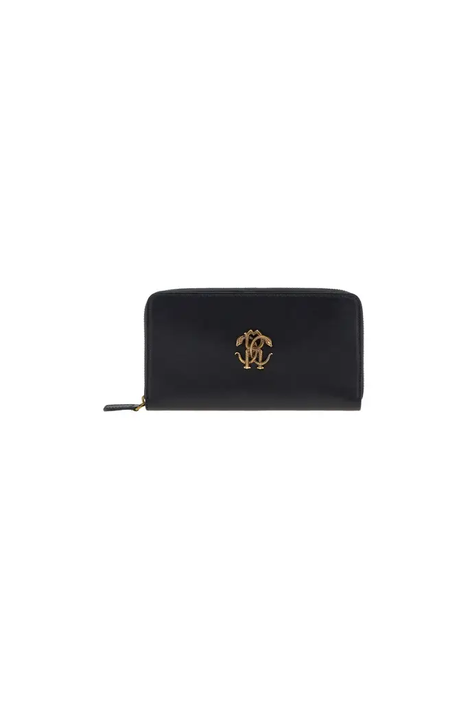 Roberto Cavalli Wallet with Monogram RC and zip